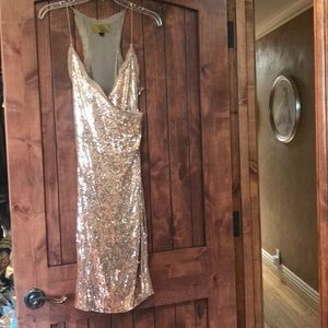 Night out or Prom Gold sequins dress